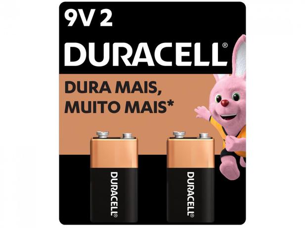 Bateria Alcalina 9V 2 Unidades - Duracell Menor preço em Bateria Alcalina 9V 2 Unidades - Duracell