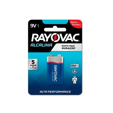 Bateria Alcalina 9V Rayovac Menor preço em Bateria Alcalina 9V Rayovac