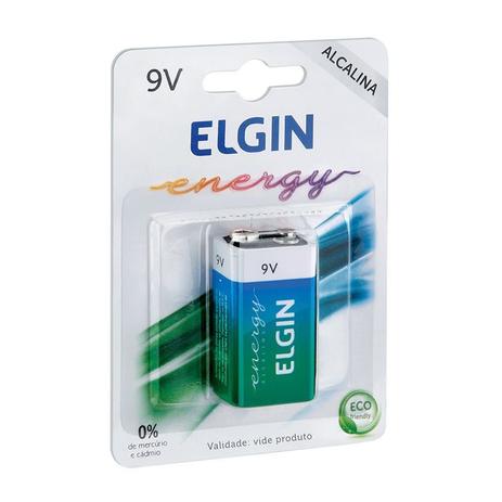 Bateria Alcalina ELGIN 9V Blister 1 Unidade Menor preço em Bateria Alcalina ELGIN 9V Blister 1 Unidade