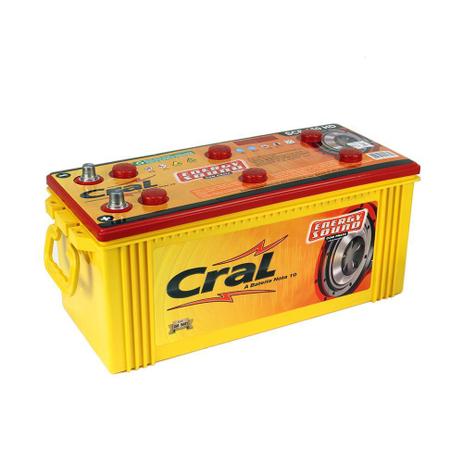 Bateria automotiva 150Ah baixa manutenção polo positivo direito - Energy Sound - Cral Menor preço em Bateria automotiva 150Ah baixa manutenção polo positivo direito - Energy Sound - Cral