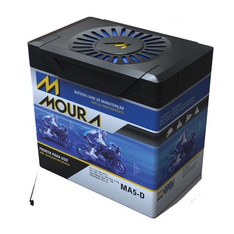 Bateria Automotiva Moto Moura MA5D Menor preço em Bateria Automotiva Moto Moura MA5D