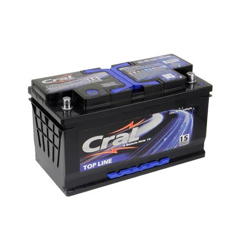 Bateria automotiva selada 95Ah polo positivo direto - Top Line - Cral Menor preço em Bateria automotiva selada 95Ah polo positivo direto - Top Line - Cral