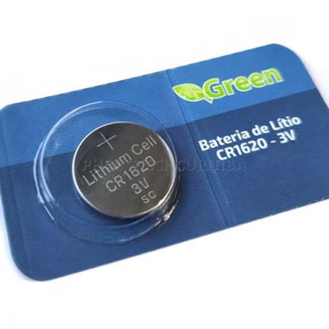 Bateria CR1620 Lithium Green 3V Menor preço em Bateria CR1620 Lithium Green 3V
