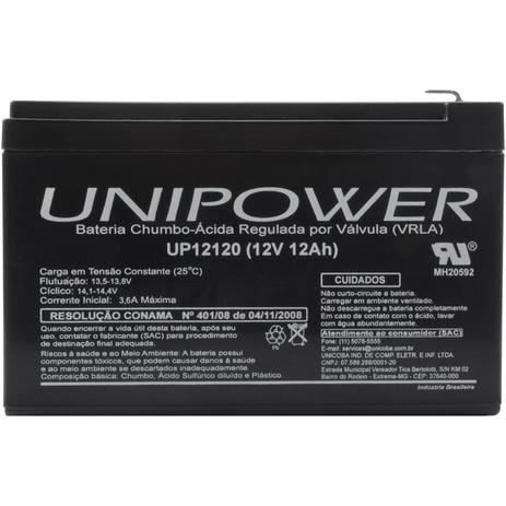 Bateria De Chumbo Ácida Selada 12v 12a Up12120 Unipower Menor preço em Bateria De Chumbo Ácida Selada 12v 12a Up12120 Unipower