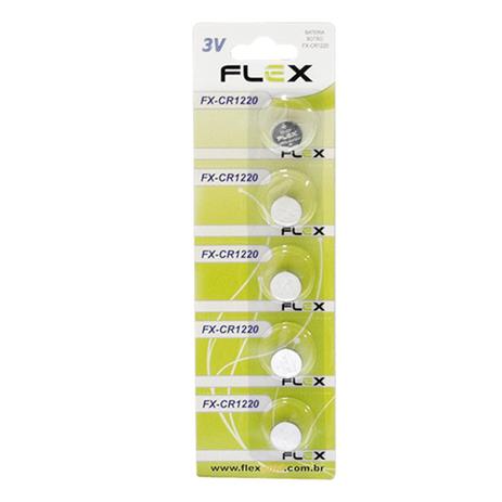Bateria de litio cr1220 3v blister com 5 un - Flex Gold Menor preço em Bateria de litio cr1220 3v blister com 5 un - Flex Gold