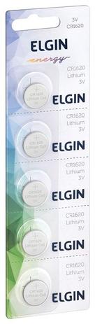 Bateria de Lítio CR1620 Elgin 82303 - Cartela com 5 unidades - para calculadoras, agendas eletrônicas, controles remotos, chaves de carros Menor preço em Bateria de Lítio CR1620 Elgin 82303 - Cartela com 5 unidades - para calculadoras, agendas eletrônicas, controles remotos, chaves de carros