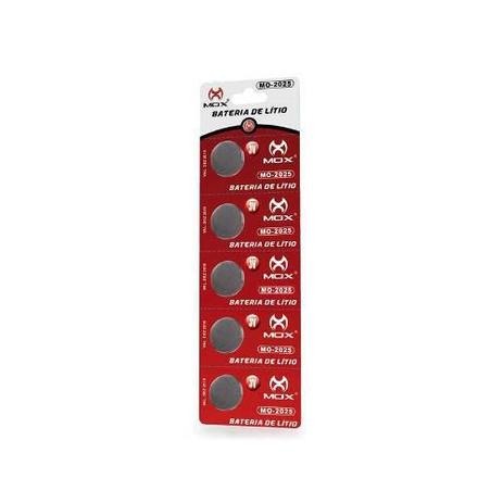 Bateria De Litio Mox CR 2025 3v - Cartela Com 5 Unidades Menor preço em Bateria De Litio Mox CR 2025 3v - Cartela Com 5 Unidades