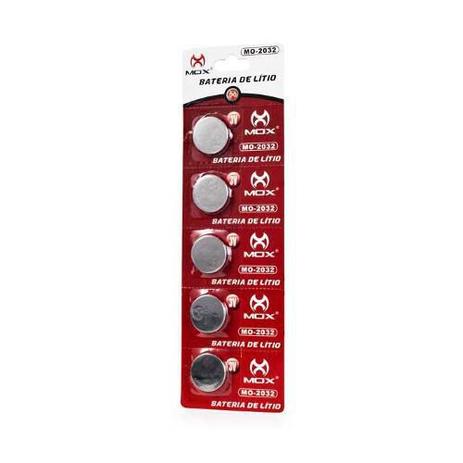 Bateria De Litio Mox CR 2032 3v - Cartela Com 5 Unidades Menor preço em Bateria De Litio Mox CR 2032 3v - Cartela Com 5 Unidades
