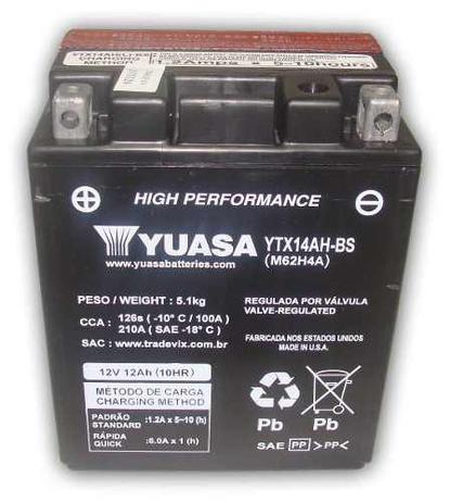 Bateria de Moto Yuasa Ytx14ah-bs 12ah 12v Selada Menor preço em Bateria de Moto Yuasa Ytx14ah-bs 12ah 12v Selada