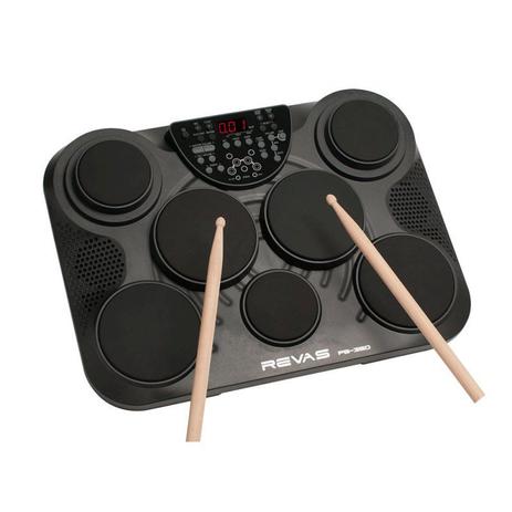 Bateria Eletrônica Revas PB-350 265 Sons de Bateria e Percussão 7 pads sensíveis e Entrada Aux é boa?