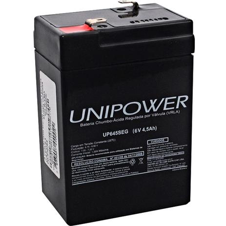 Bateria Estacionária Selada 6v 4.5ah Up645seg Unipower Menor preço em Bateria Estacionária Selada 6v 4.5ah Up645seg Unipower