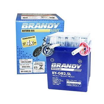 Bateria Gel Brandy Original CG 125 Cód.Yuasa Yb2,5l-a Menor preço em Bateria Gel Brandy Original CG 125 Cód.Yuasa Yb2,5l-a