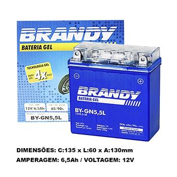 Bateria Gel Brandy Original Gn5,5l HAOBAO 50 BH50Q Cód.Yuasa 12n5.5-3b Menor preço em Bateria Gel Brandy Original Gn5,5l HAOBAO 50 BH50Q Cód.Yuasa 12n5.5-3b