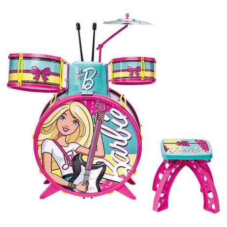 Bateria Infantil Barbie Barão Fun 3847 Menor preço em Bateria Infantil Barbie Barão Fun 3847