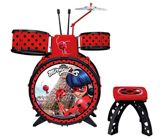 Bateria Infantil Miraculous da Ladybug Com Banquinho 81078 Fun - Fun divirta-se Menor preço em Bateria Infantil Miraculous da Ladybug Com Banquinho 81078 Fun - Fun divirta-se