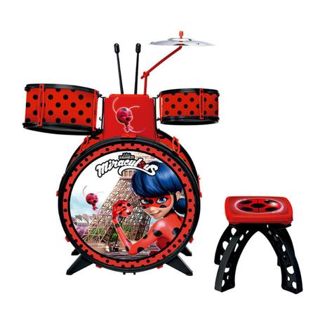 Bateria Infantil - Miraculous - Ladybug - Fun - Barao atacadista Menor preço em Bateria Infantil - Miraculous - Ladybug - Fun - Barao atacadista