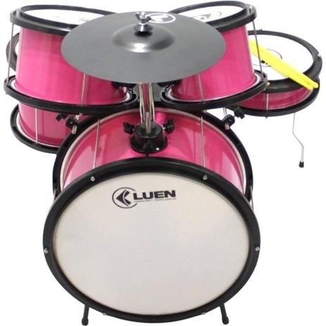 Bateria infantil POP Rosa LUEN Menor preço em Bateria infantil POP Rosa LUEN