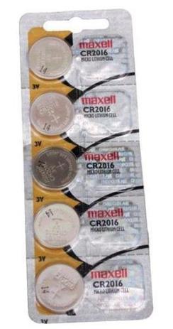 Bateria Lithium 3V CR2016 Maxell Original (cartela 5 Unid) Menor preço em Bateria Lithium 3V CR2016 Maxell Original (cartela 5 Unid)