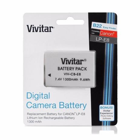 Bateria LP-E8 VIVITAR para Canon T3i/T5i é boa?