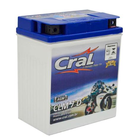 Bateria Moto 7A 12v Selada Cral Polo Positivo Direito Menor preço em Bateria Moto 7A 12v Selada Cral Polo Positivo Direito