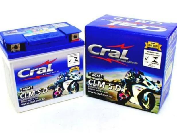 Bateria moto Cral CLM 5 D 5ah Honda Cg Titan Biz Bros Fan Yamaha fazer Ybr Menor preço em Bateria moto Cral CLM 5 D 5ah Honda Cg Titan Biz Bros Fan Yamaha fazer Ybr