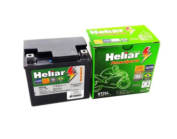 Bateria moto heliar 5ah 12v Htz6L Honda Xre 300 Menor preço em Bateria moto heliar 5ah 12v Htz6L Honda Xre 300