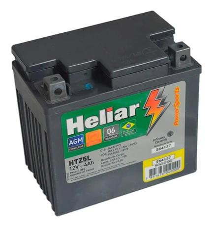 Bateria Moto Htz5L 125/150 Cg/titan/fan/biz/nxr/bros/xre300 - Heliar Menor preço em Bateria Moto Htz5L 125/150 Cg/titan/fan/biz/nxr/bros/xre300 - Heliar