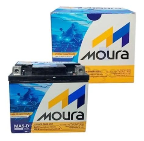 Bateria Moura 5ah moto Honda Cg 125/150/160 Titan Biz Bros Fan Yamaha fazer Ybr Menor preço em Bateria Moura 5ah moto Honda Cg 125/150/160 Titan Biz Bros Fan Yamaha fazer Ybr