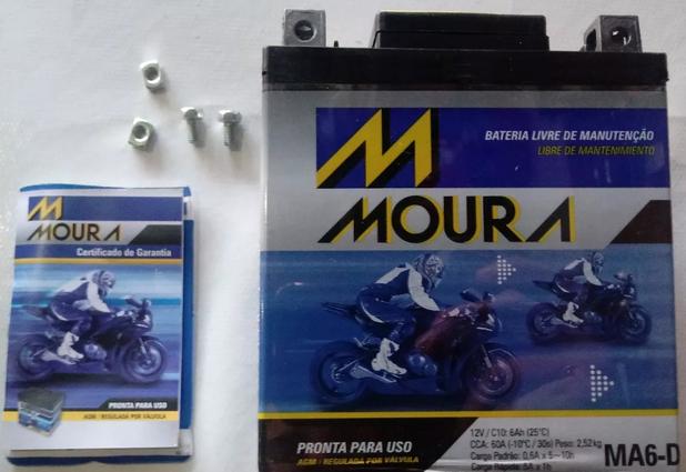 Bateria moura ma6-d 6ah 12v fazer lander cb300 twister Menor preço em Bateria moura ma6-d 6ah 12v fazer lander cb300 twister