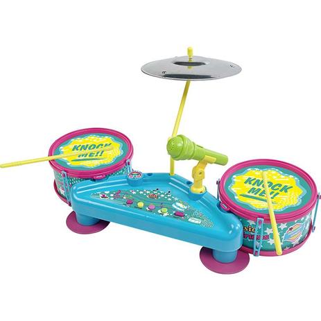 Bateria musical infantil com microfone rocky boy eletronica com efeitos musicais e karaoke azul meni - Faça resolva Menor preço em Bateria musical infantil com microfone rocky boy eletronica com efeitos musicais e karaoke azul meni - Faça resolva