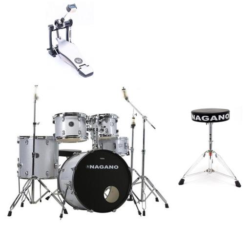 Bateria Nagano Garage Gig Cinza Sem Pratos Bumbo De 18 - Nagano drums Menor preço em Bateria Nagano Garage Gig Cinza Sem Pratos Bumbo De 18 - Nagano drums