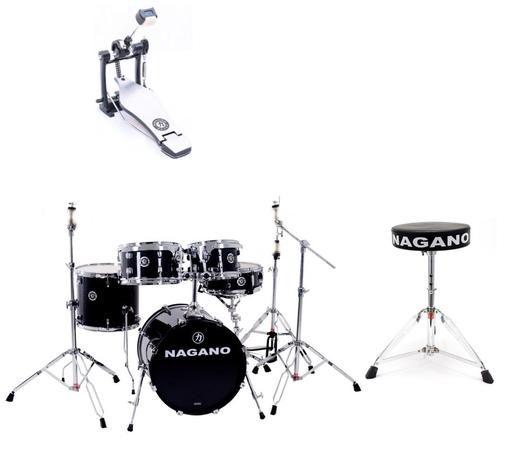 Bateria Nagano Garage Gig Preta Sem Pratos Bumbo de 18 - Nagano drums Menor preço em Bateria Nagano Garage Gig Preta Sem Pratos Bumbo de 18 - Nagano drums