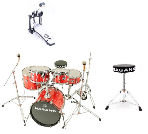 Bateria Nagano Garage Gig Vermelha Sem Pratos Bumbo de 18 - Nagano drums Menor preço em Bateria Nagano Garage Gig Vermelha Sem Pratos Bumbo de 18 - Nagano drums