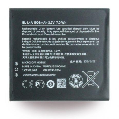 Bateria Nokia Lumia 535 - Original - BL-L4A Menor preço em Bateria Nokia Lumia 535 - Original - BL-L4A