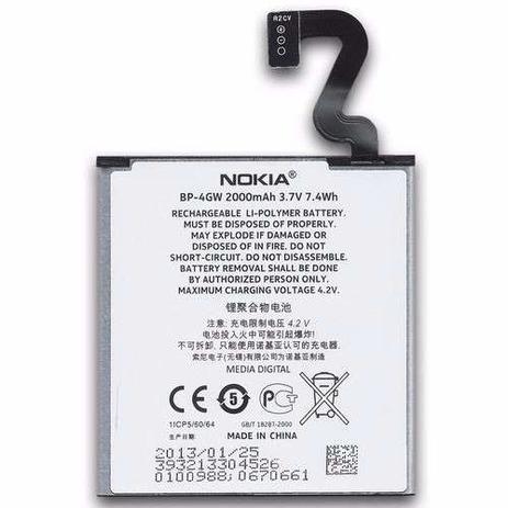 Bateria Nokia Lumia N720 720 N920 920 BP-4GW Original Menor preço em Bateria Nokia Lumia N720 720 N920 920 BP-4GW Original