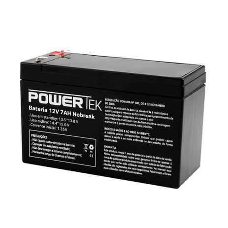 Bateria para Nobreak 12V 7A PowerTek EN013 Menor preço em Bateria para Nobreak 12V 7A PowerTek EN013