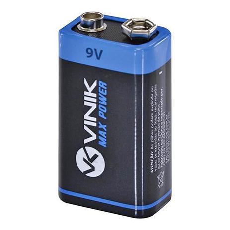 Bateria pilha 9v vinik max power caixa com 10 unidades Menor preço em Bateria pilha 9v vinik max power caixa com 10 unidades