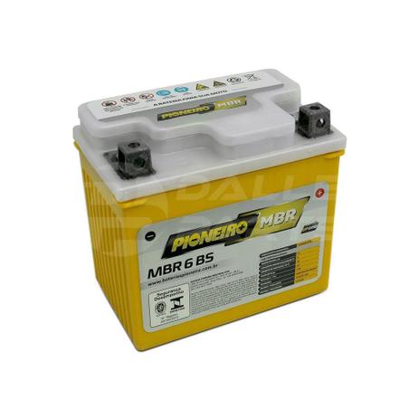 Bateria Pioneiro MBR6-BS Honda / Yamaha / Dafra Menor preço em Bateria Pioneiro MBR6-BS Honda / Yamaha / Dafra