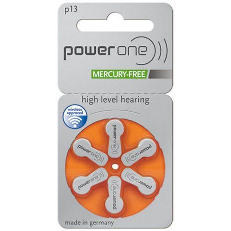 Bateria POWER ONE - Modelo P13 / PR48 - Mercury Free - Para Aparelho Auditivo Menor preço em Bateria POWER ONE - Modelo P13 / PR48 - Mercury Free - Para Aparelho Auditivo