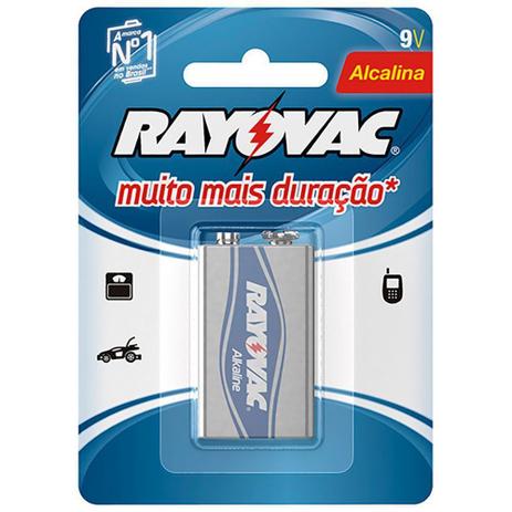 Bateria Rayovac 6LR61 Alcalina 9V Blister com 01 Unidade Menor preço em Bateria Rayovac 6LR61 Alcalina 9V Blister com 01 Unidade