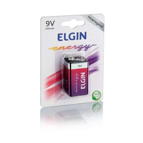 Bateria Recarregável 9v 250MAH Blister com 1 Elgin Menor preço em Bateria Recarregável 9v 250MAH Blister com 1 Elgin