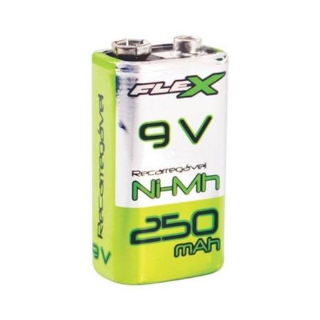 Bateria Recarregavel Flex 9V Menor preço em Bateria Recarregavel Flex 9V