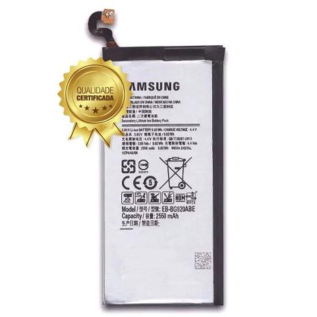 Bateria Samsung S6 SM-G920 2550MAH EB-BG920ABE 1 Linha Menor preço em Bateria Samsung S6 SM-G920 2550MAH EB-BG920ABE 1 Linha