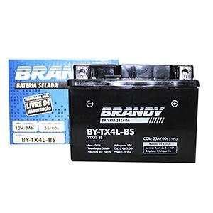 Bateria Selada Brandy Original TX4L AGRALE 50 City 50 Cód. Yuasa YTX4L-BS Menor preço em Bateria Selada Brandy Original TX4L AGRALE 50 City 50 Cód. Yuasa YTX4L-BS