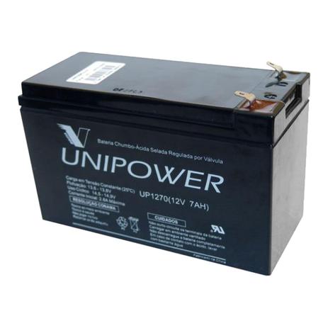 Bateria Selada Chumbo Ácido Up1270 12V 7A Unipower Menor preço em Bateria Selada Chumbo Ácido Up1270 12V 7A Unipower