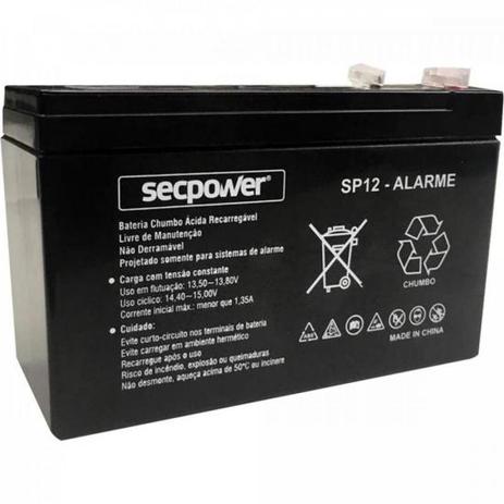 Bateria Selada SP12-ALARME SECPOWER Menor preço em Bateria Selada SP12-ALARME SECPOWER