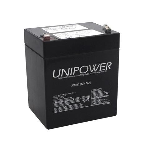 Bateria Selada Unipower 12V 5Ah UP1250 F187 Menor preço em Bateria Selada Unipower 12V 5Ah UP1250 F187