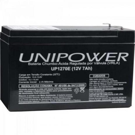 Bateria Selada UP1270 12V/7A Unipower Menor preço em Bateria Selada UP1270 12V/7A Unipower