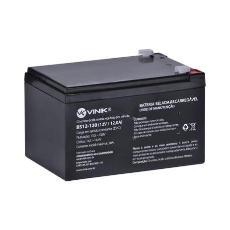 Bateria selada vinik 12 volts 12 amperes bs12-12 Menor preço em Bateria selada vinik 12 volts 12 amperes bs12-12