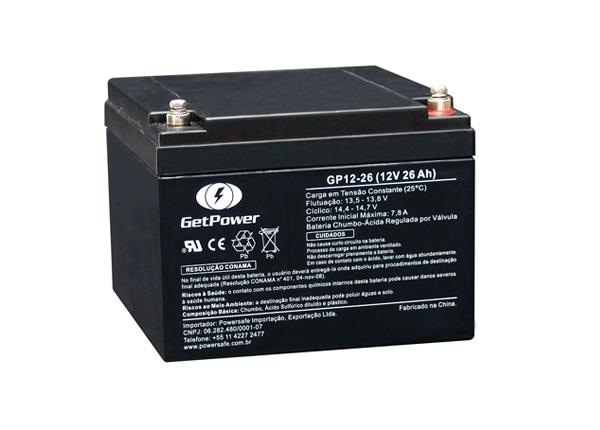 Bateria Selada Vrla (Agm) GetPower 12v 26s ah - Get power Menor preço em Bateria Selada Vrla (Agm) GetPower 12v 26s ah - Get power